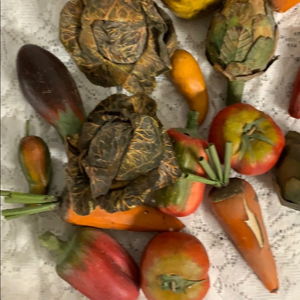Vintage lot realistic fake vegetables